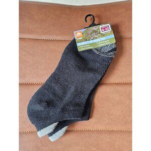 Ozark Trail No Show Tab Socks 4-10 Black Wool Blend With Cushion & Arch Support